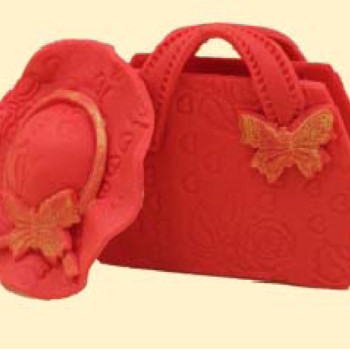 Сумочка з капелюшком червоні / 20шт