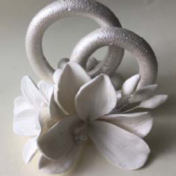 Обручки з ліліями (срібні) 12шт/ящ   ***