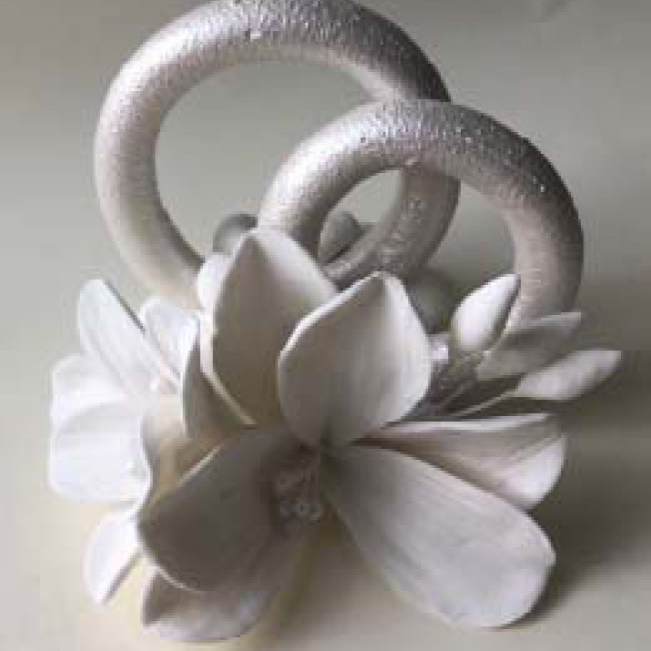 Обручки з ліліями (срібні) 12шт/ящ   ***