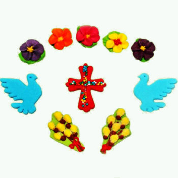 Великодній набір с голубами /46шт