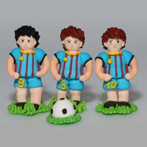 Футболісти тріо в блакитній формі /30шт  ***