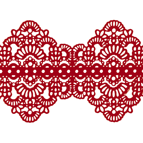 Мереживо № 6 Бордове Н-60 (3шт)