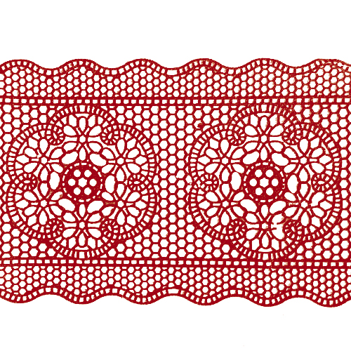 Мереживо № 9 Бордове Н-60 (3шт)