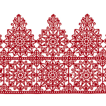 Кружево №15 Бордовое Н-60 (3шт)
