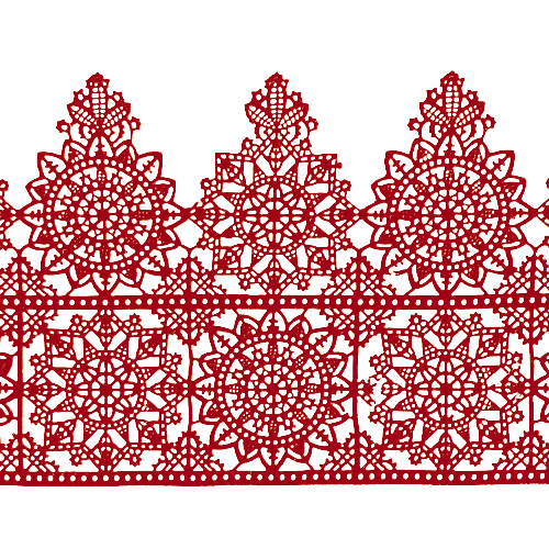 Мереживо №15 Бордове Н-60 (3шт)