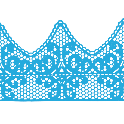 Мереживо № 2 Голубе Н-60 (3шт)