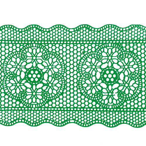 Кружево № 9 Зеленое Н-60 (3шт)