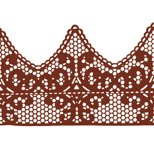 Мереживо № 2 Коричневе Н-60 (3шт)