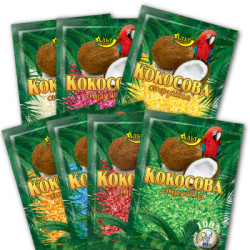 Кокосова стружка (Асорті) 25г / 200шт Кокосова стружка (Асорті) 25г / 200шт