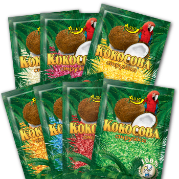 Кокосова стружка (Асорті) 25г / 200шт