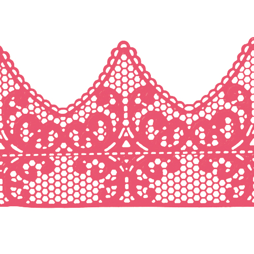 Кружево № 2 Розовое Н-60 (3шт)