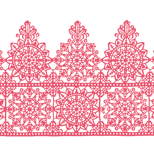 Кружево №15 Розовое Н-60 (3шт)