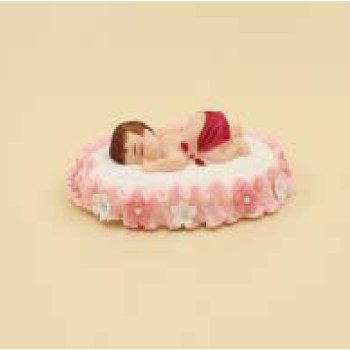 Маліш в кроватке 80*60 (розовій) /46шт