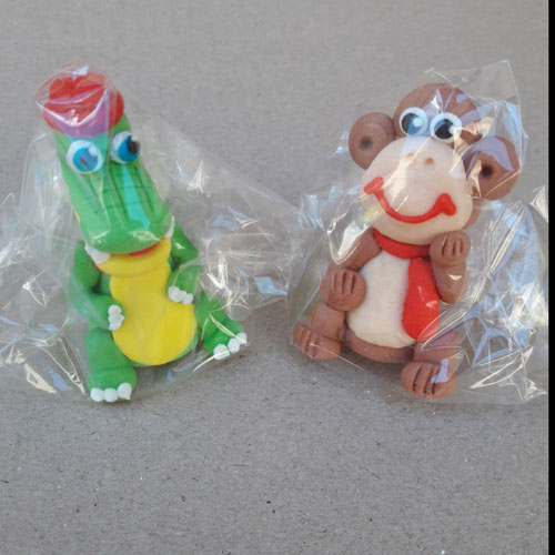 Африканські звірі по парам №3 (крокодил і мавпа) /30шт ***