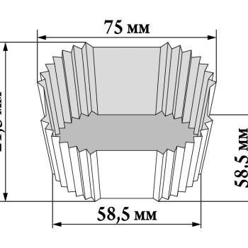 К-58,5 (58,5 * 58,5 * 21,5) Тарталетка 