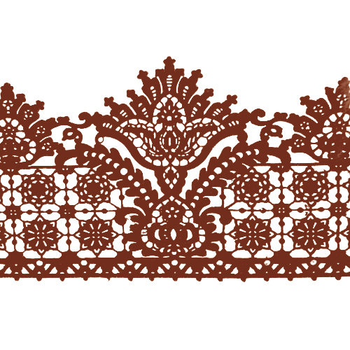 Мереживо №14 Коричневе Н-60 (3шт)