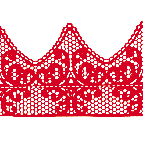 Мереживо № 2 Червоне Н-60 (3шт)