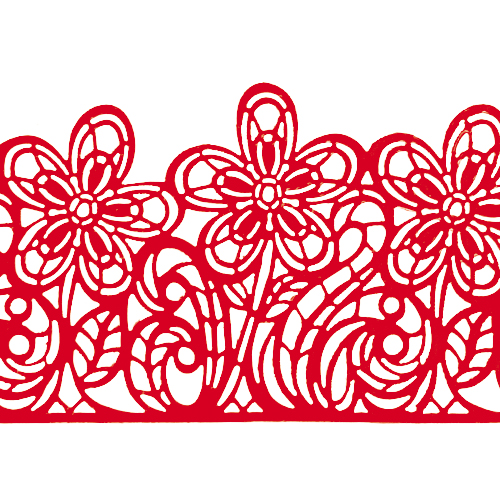 Мереживо № 4 Червоне Н-60 (3шт)