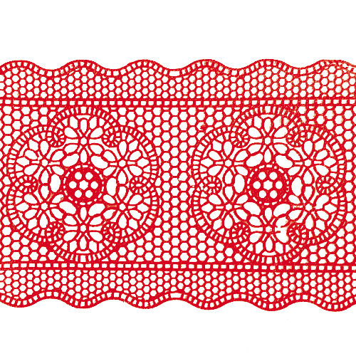 Кружево № 9 Красное Н-60 (3шт)
