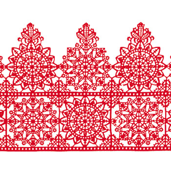 Кружево №15 Красное Н-60 (3шт)