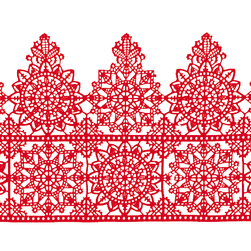 Мереживо №15 Червоне Н-60 (3шт)