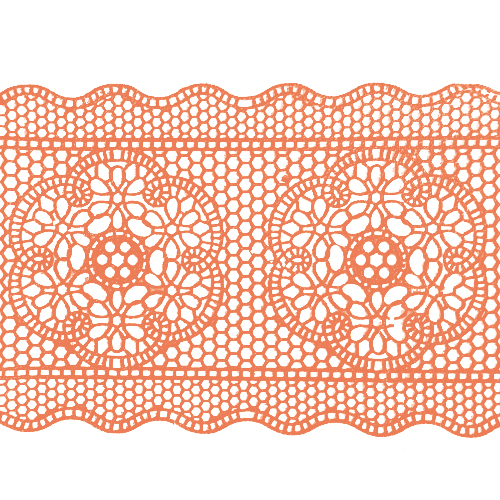 Мереживо № 9 Персиковое Н-60 (3шт)