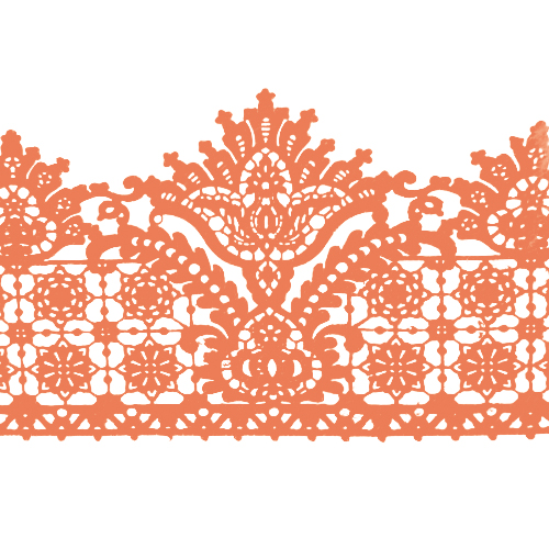 Мереживо №14 Персиковое Н-60 (3шт)