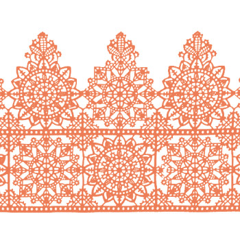 Кружево №15 Персиковое Н-60 (3шт)