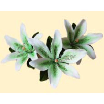 Лілія тонована салатова L=80 з листочками (3шт/6уп/ящ) бл