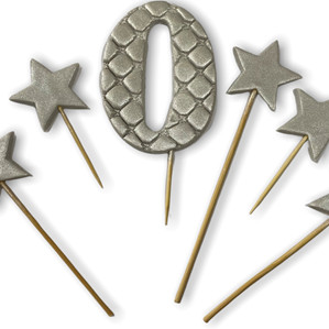 Цифра Преміум срібна №0