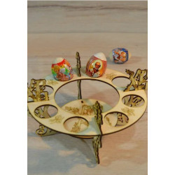 Деревянная пасхальная подставка 8шт/яиц Деревянная пасхальная подставка 8шт/яиц