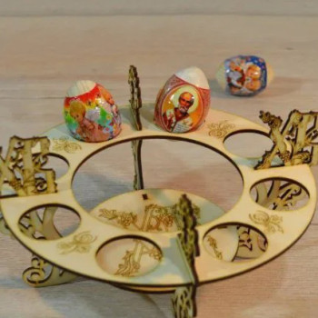 Деревянная пасхальная подставка 8шт/яиц