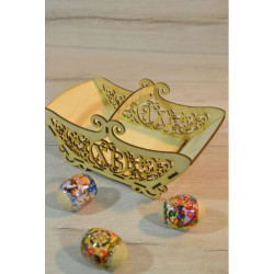 Деревянная пасхальная подставка Корзина Деревянная пасхальная подставка Корзина