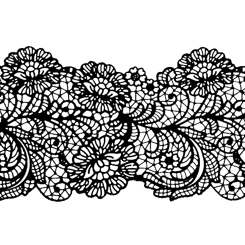 Мереживо №12 Чорне Н-60 (3шт)