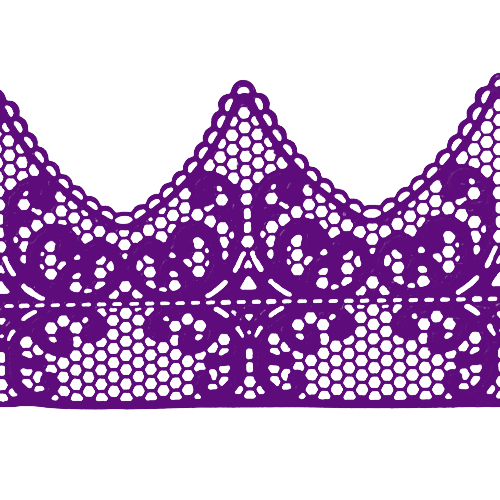 Кружево № 2 Фиолетовое Н-60 (3шт)