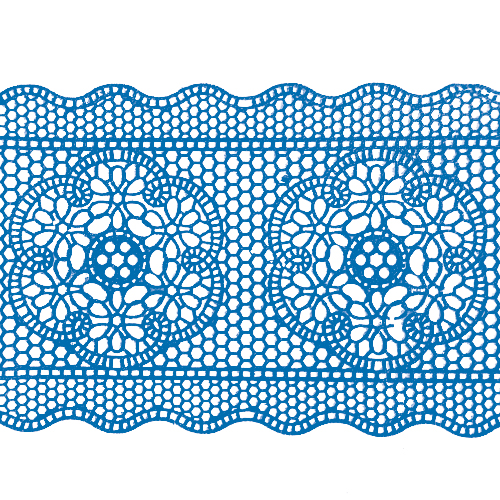 Кружево № 9 Синее Н-60 (3шт)