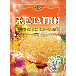 Желатин (Швидкорозчинний) 25г / 200шт Желатин (Швидкорозчинний) 25г / 200шт