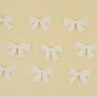 Бантики моно білі 30*35мм /50шт