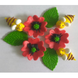 Маки середні та бджілки /60шт Маки середні та бджілки /60шт