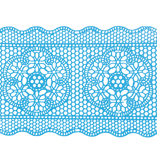 Мереживо № 9 Блакитне Н-60 (3шт)