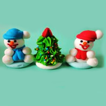 Ялинка зі сніговиками /36шт