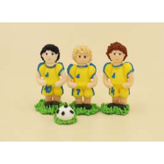 Футболісти тріо в жовтій формі  /30шт   ***