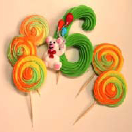 Цифра дитяча №6 / 16шт