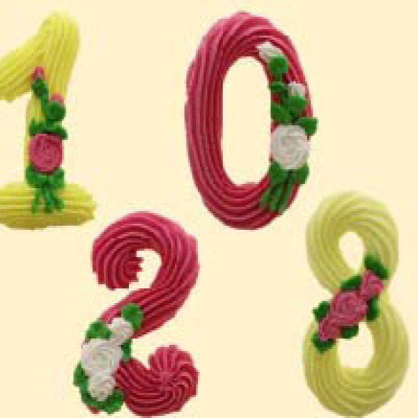 Цифра святкова /50шт (набор 10шт)