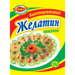 Желатин харчовий б / р 15г / 200шт Желатин харчовий б / р 15г / 200шт
