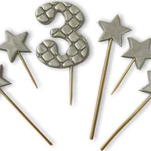 Цифра Преміум срібна №3