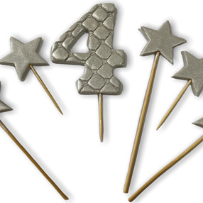 Цифра Преміум срібна №4