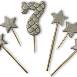 Цифра Преміум срібна №7