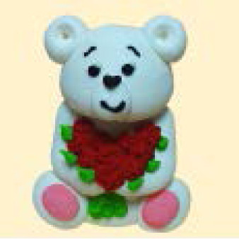 Ведмедик з квітами /30шт  ***