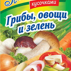 Гриби, овочі та зелень шматочками 40г / 15шт